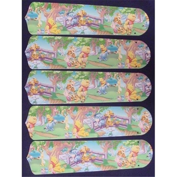 Ceiling Fan Designers 52SET-DIS-WPPET Winnie Pooh Piglet Eeyore Tigger 52 in. Ceiling Fan Blades Only, Ceiling Fan Designers, Mfr#: 52SET-DIS-WPPET